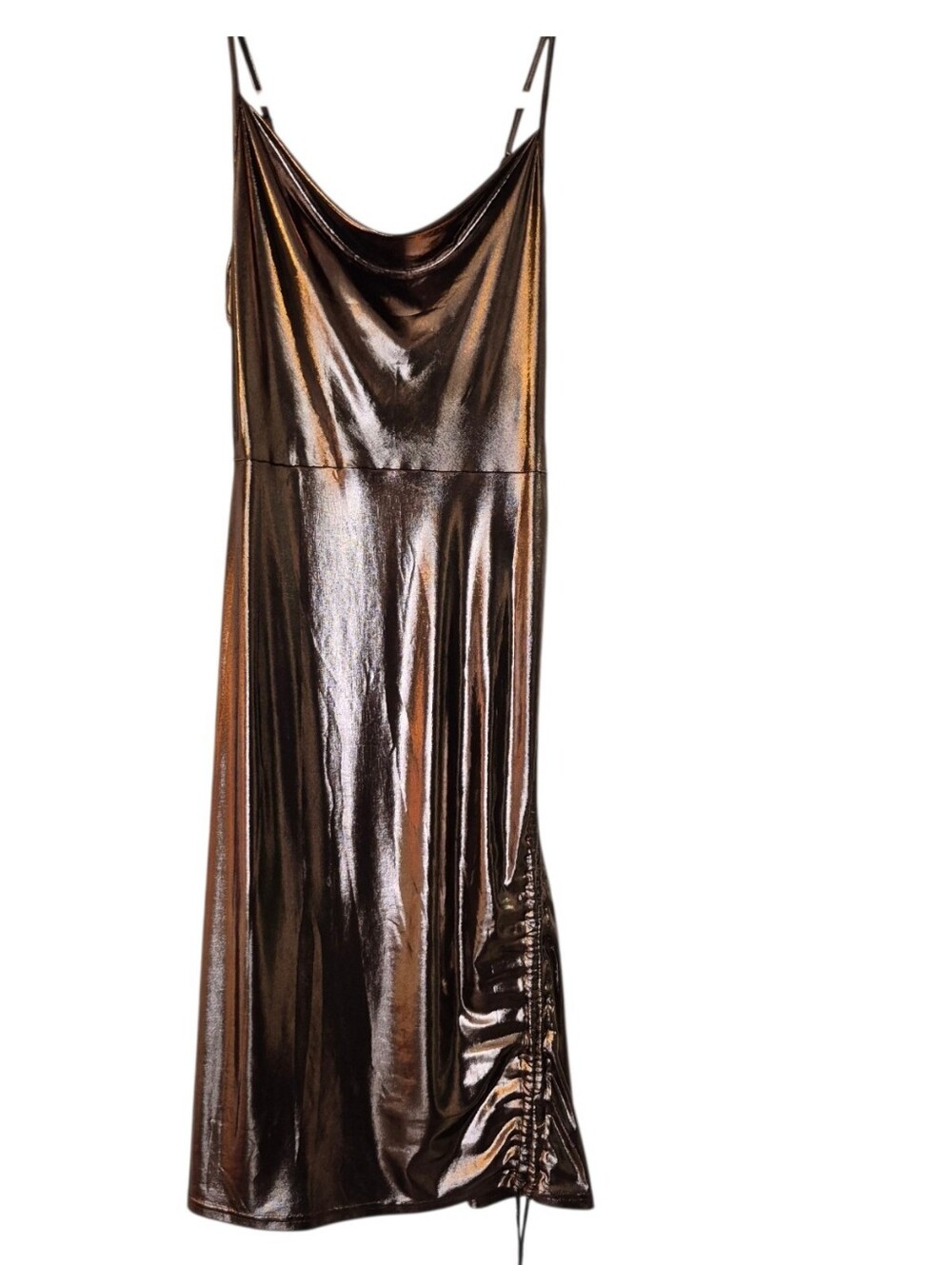 Liquid Metal Dress in Bronze